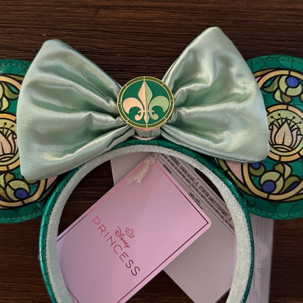 Loungefly Disney Princess Stained Glass Collection Tiana Ear Headband NWT - Picture 3 of 13